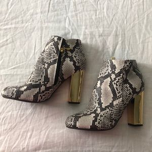 Bamboo snake skin boots